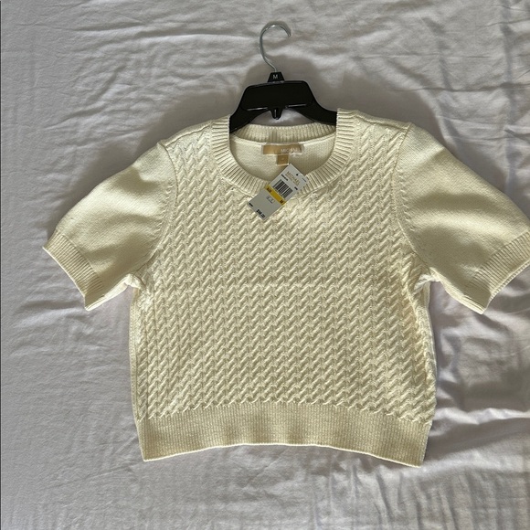 MICHAEL Michael Kors Tops - MICHAEL Michael Kors Cream Cable Knit Sweater